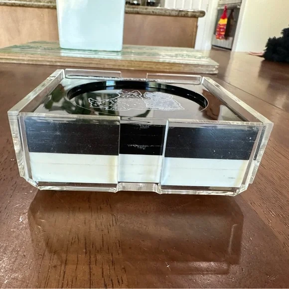 RARE Vintage Art Deco Black & White Scotch Whisky Scottie & Westie Dog Coasters - Picture 6 of 8